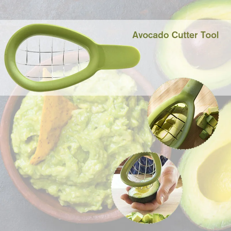 Avocado Dice Cube Stainless Steel Slicer Fruits Melon Cutter Cuber Kitchen Appliances Plastic Handle Gadgets Accessories Tools