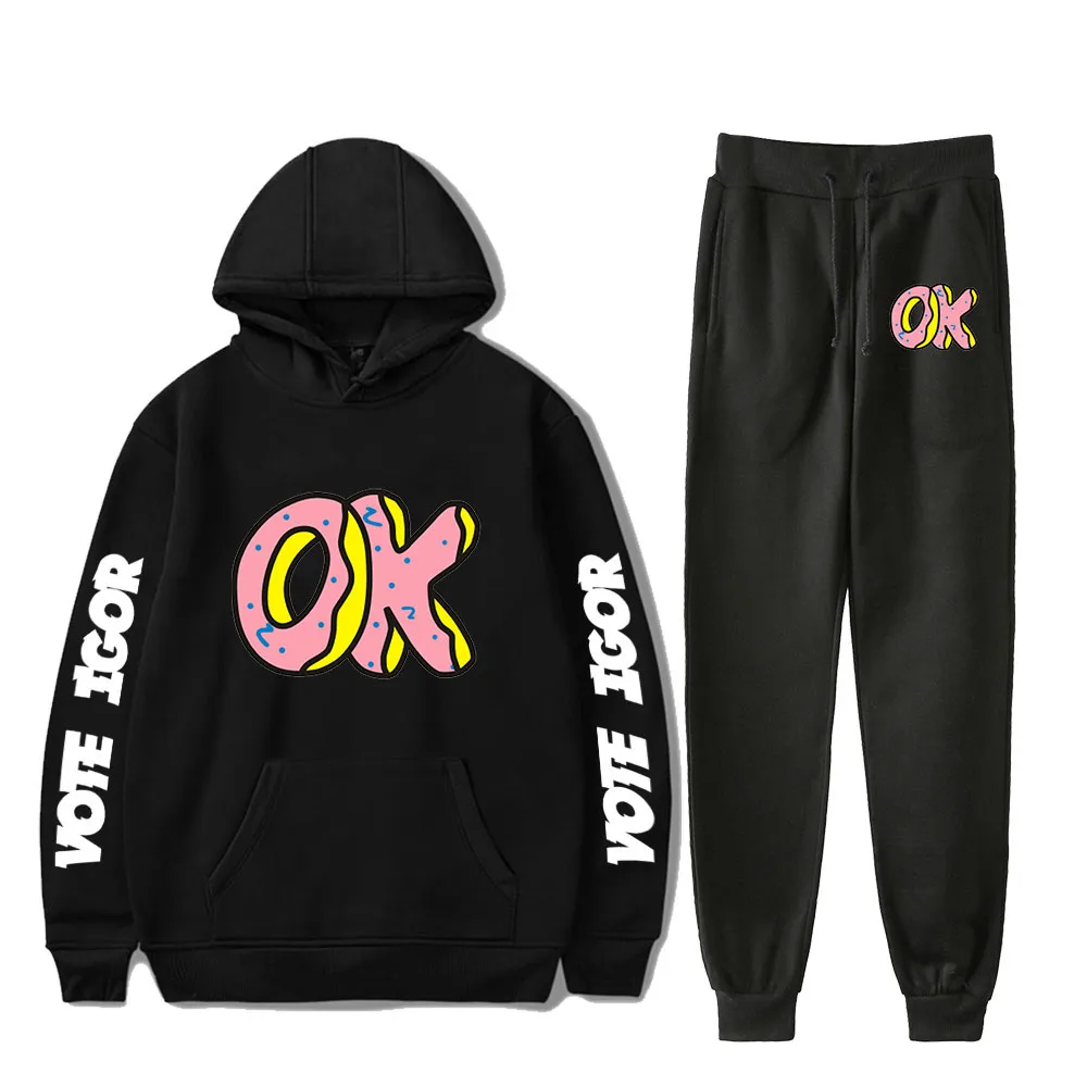 

Tyler The Creator Tracksuit Two Piece Set Women/Men Long Sleeve Hoodies+Jogger Pant Casual Harajuku Streetwear&Pants Unisex Sets