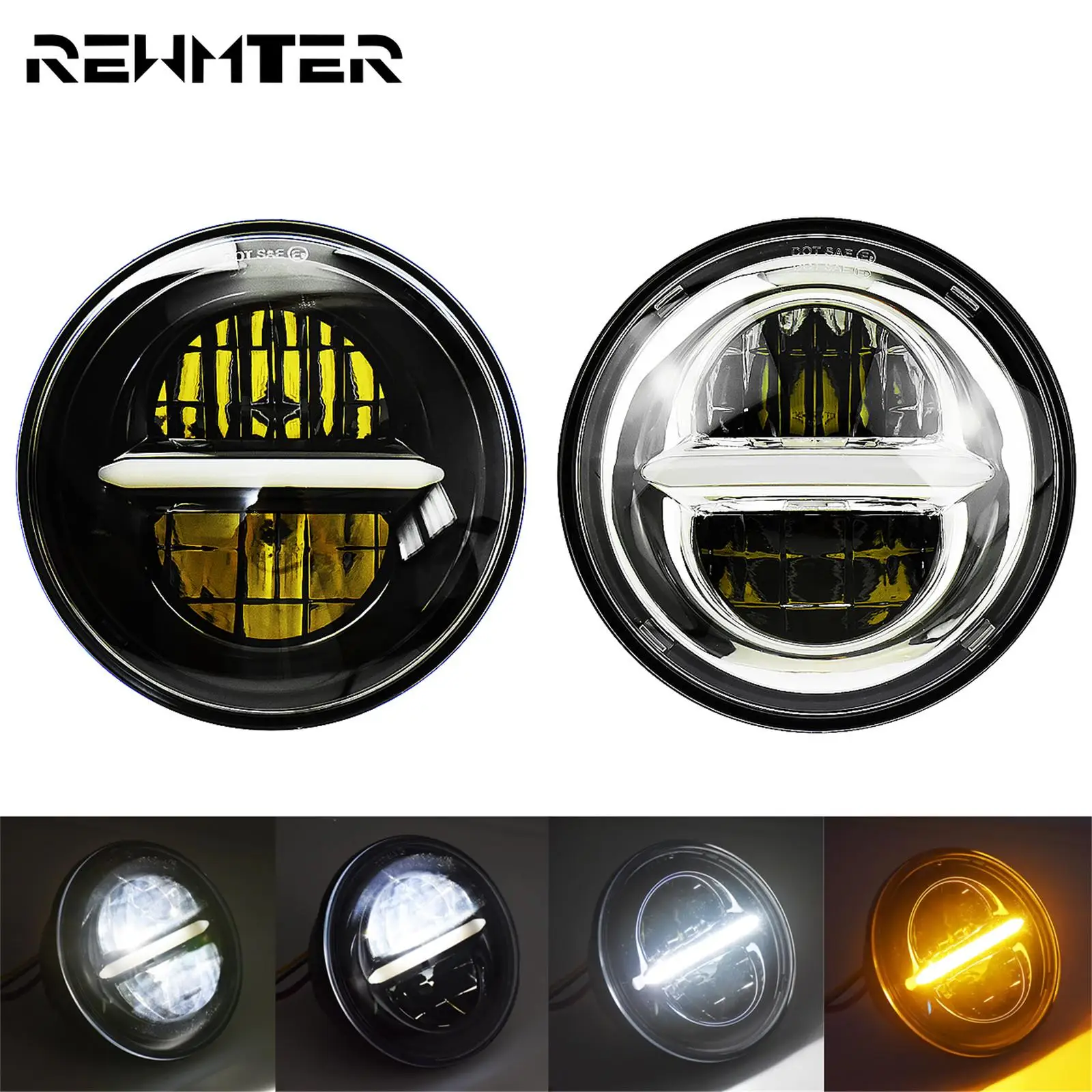 

Motorcycle 5.75" LED Headlight Running Head Lamp Light For Harley Sportsters XL XG 883 Dyna FXD Softail For Victory For Indian