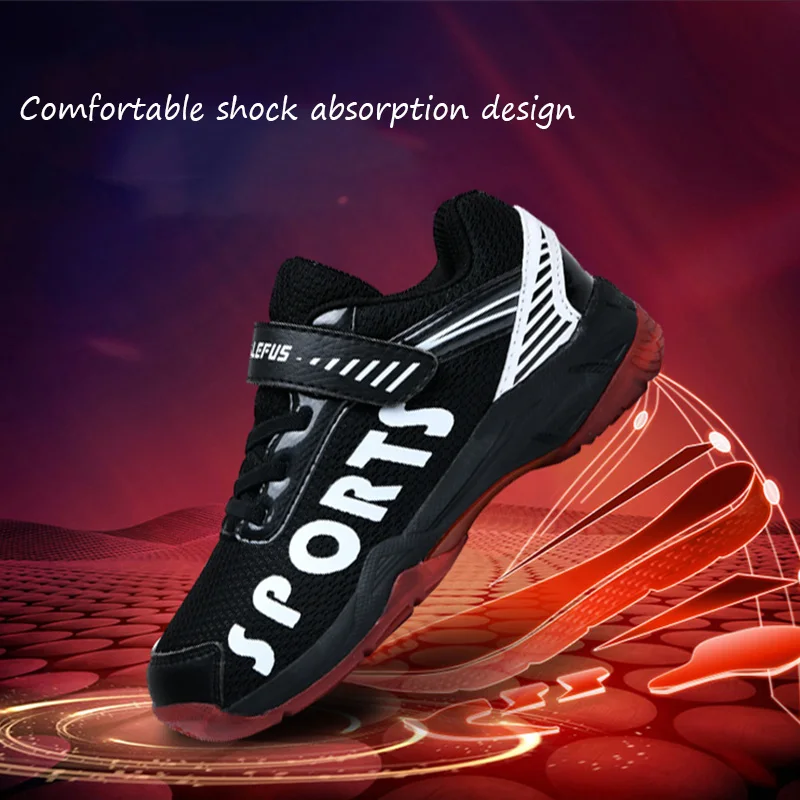 JIEMIAO Professional Children's Tennis Shoes Mesh Breathable Kids Sports Shoes for Boys Casual Tennis Sneakers Chaussure Enfant