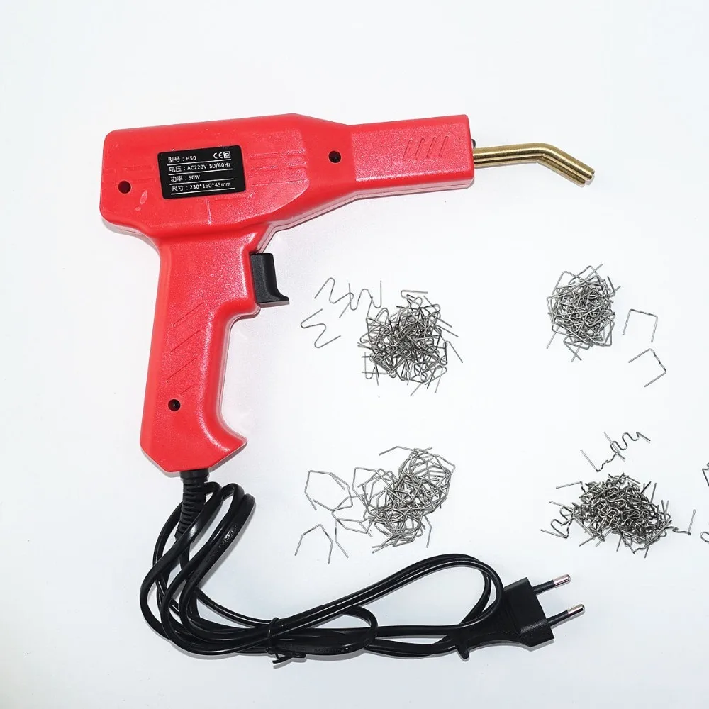 

110-220V Car Bumper Plastic Welding Gun Plastic Welder Garage Repair Tools Hot Staplers Repairing Machine Welding Gun Kit