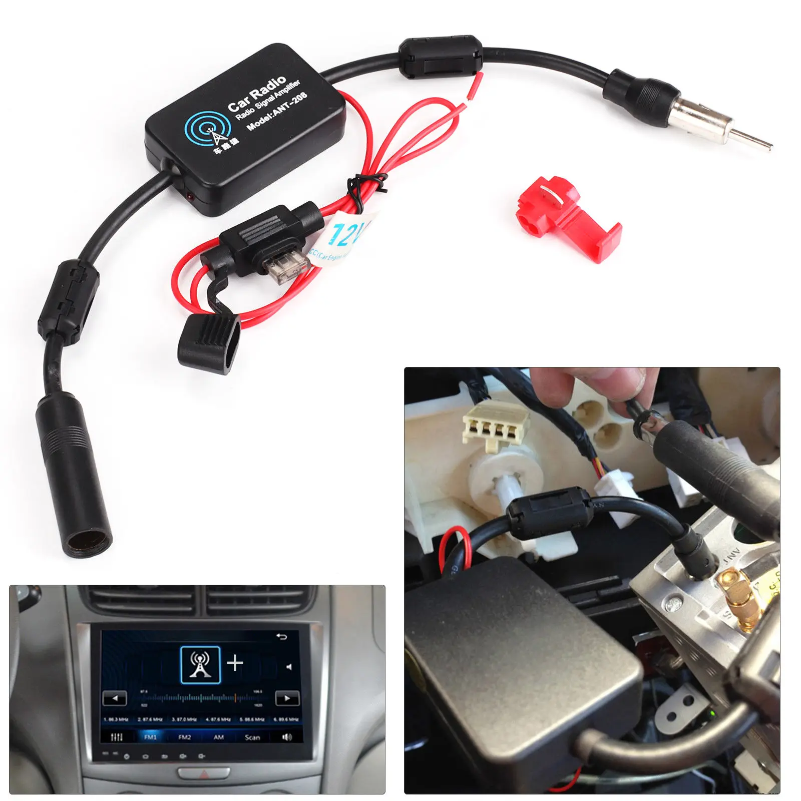 12 В радиоантенна AM FM усилитель автомобильный Радио Антенна Усилитель сигнала 80 108