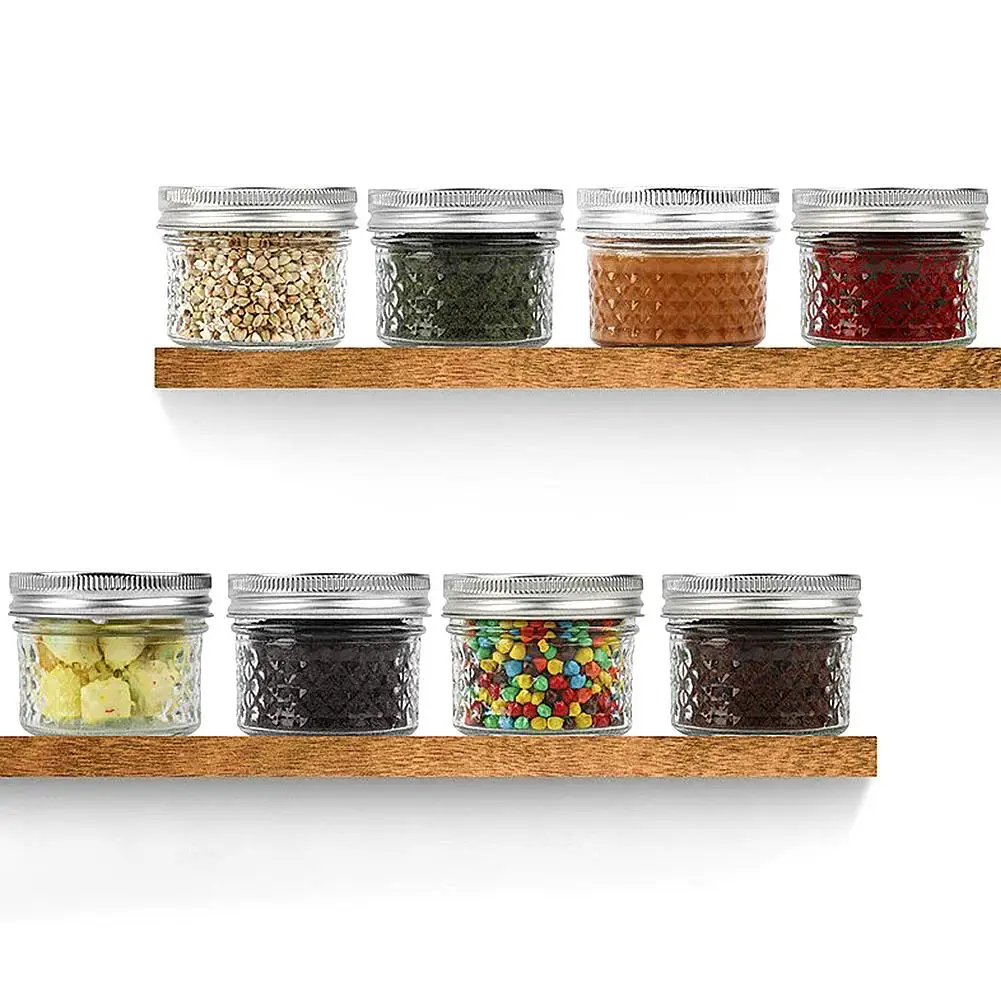 

40PCS 4oz Glass Mason Jars With Lids 70mm Mason Jar Lids Food Glass Can For Jam Honey Candies Sealed Tea Coffee Storage Tank