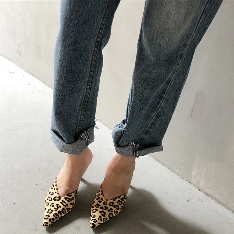 Модные осенние свободные от середины талии женские джинсовые длиной до колена