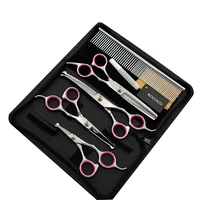 professional grooming shears for dogs pet hair grooming scissors kit with safety round tip