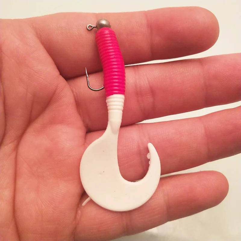 Мягкая приманка POETRYYI для рыбной ловли с большой резьбой и красной головкой