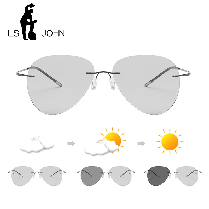 Солнцезащитные очки LS JOHN Pilot мужские и женские поляризационные без оправы из