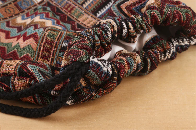 Женский винтажный рюкзак женский на шнурке цыганский богемный Хобо шикарный