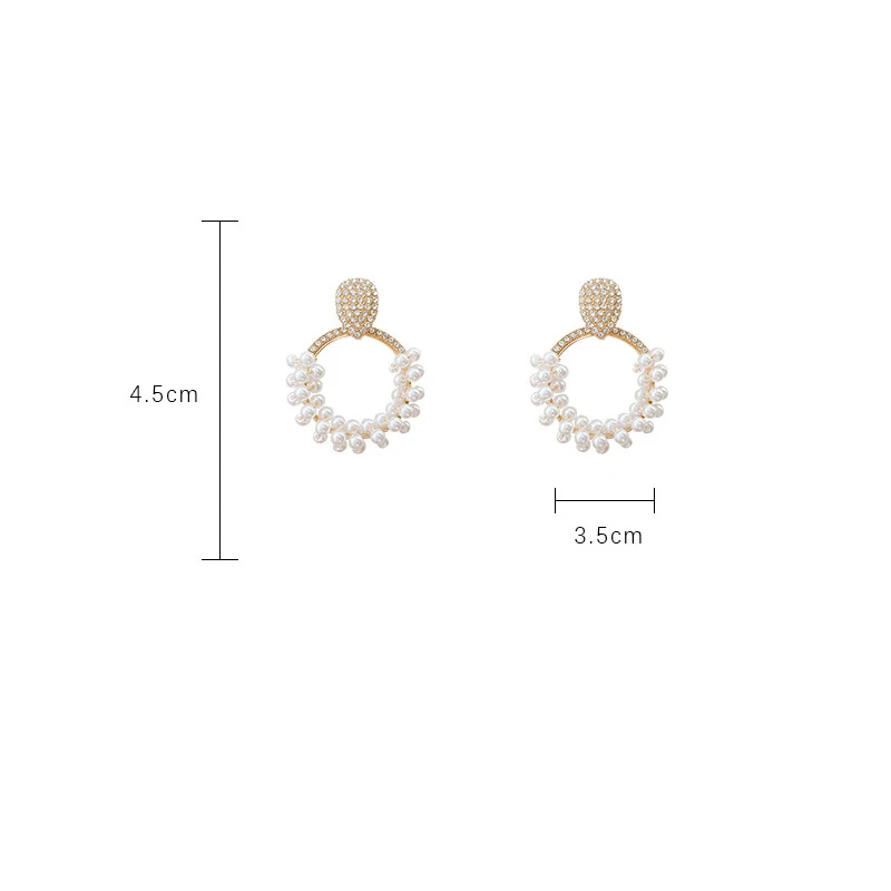 

Vintage Gold Hoop Earrings Set for Women Girl Pearl Circle Hoop Earring Big Piercing Baroque Fashion Jewelry 2021 New Gifts