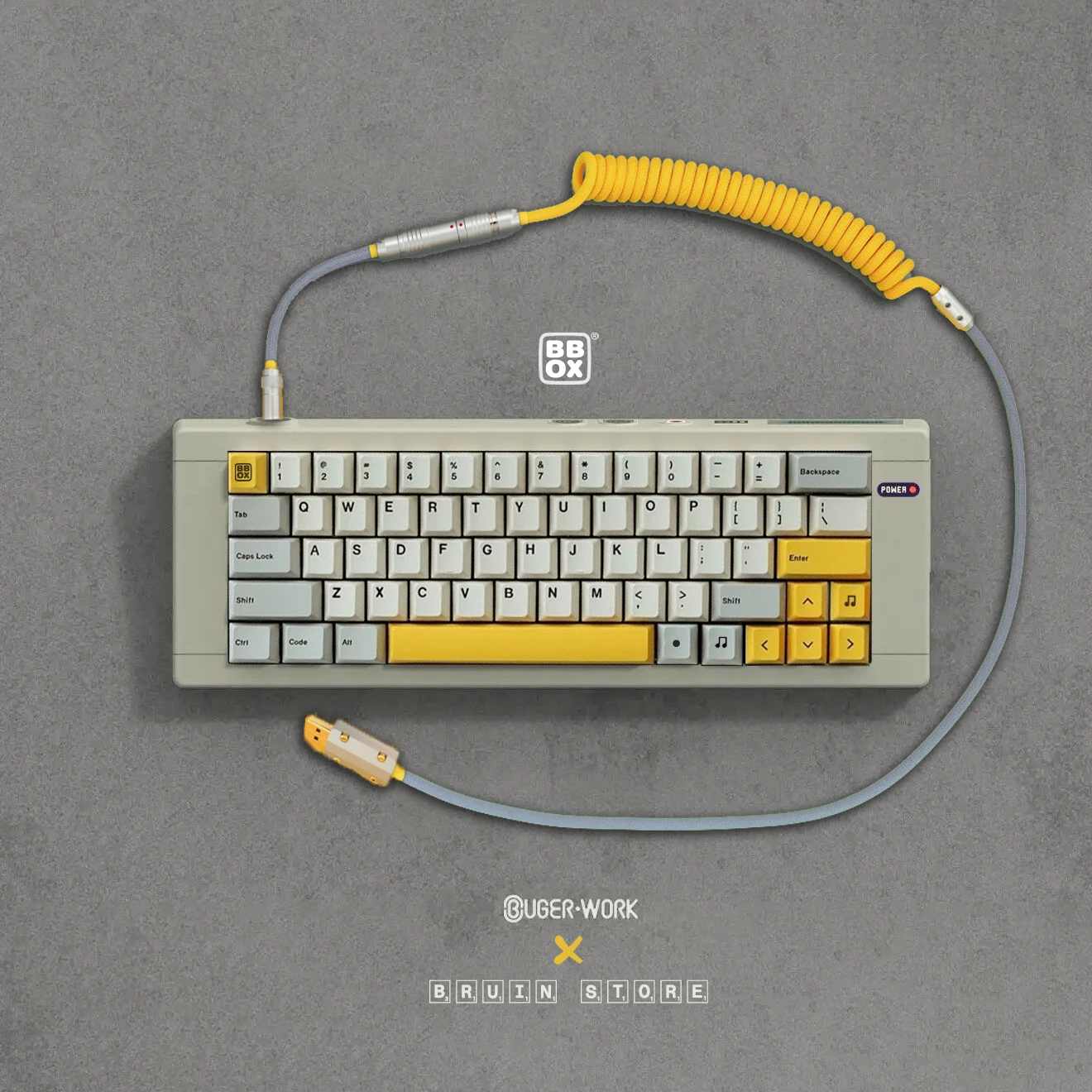 Оригинальный чехол для механической клавиатуры BurgerWork BBOX60 C64 Retro ABS 60% | Компьютеры