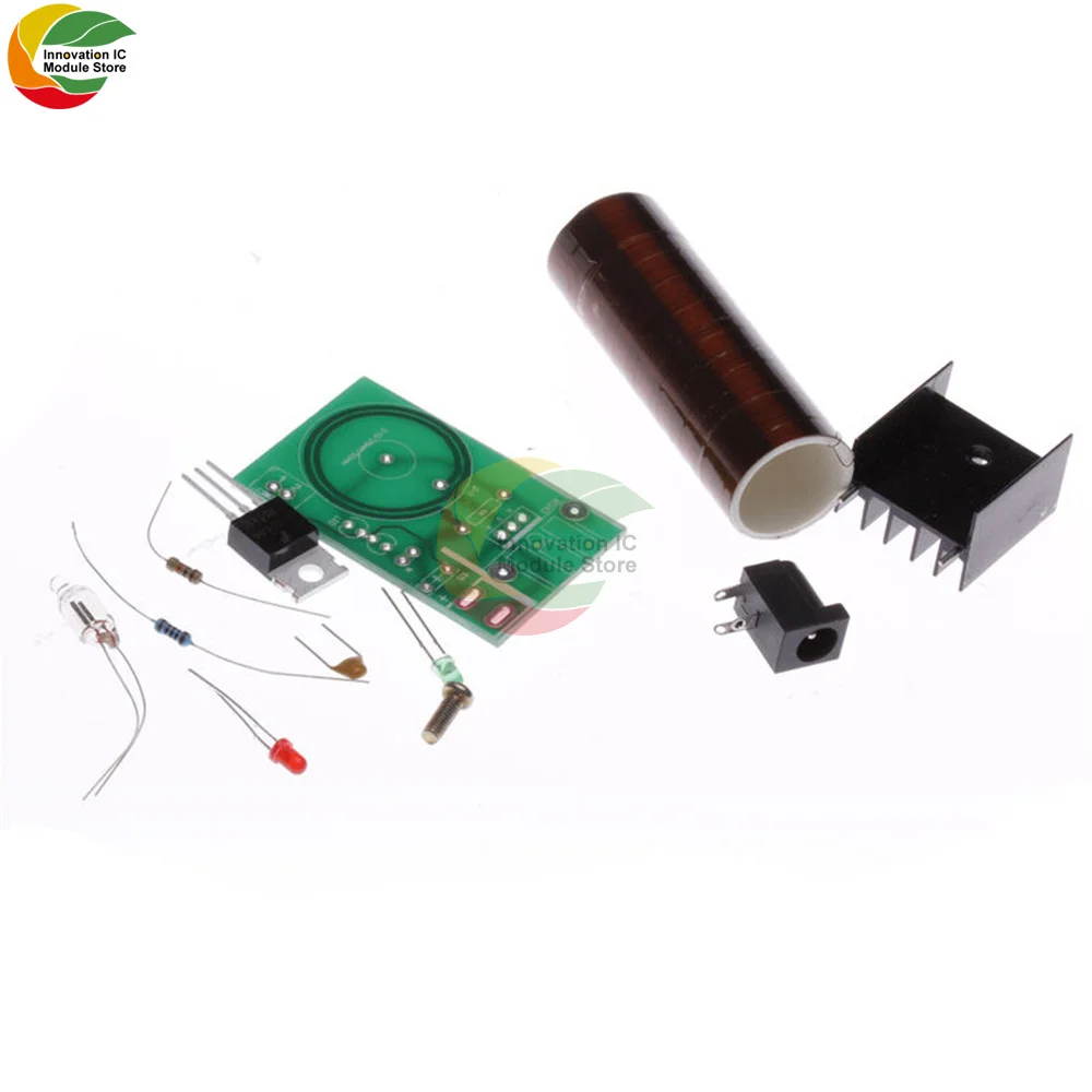 

DC 12V Mini DIY Tesla Coil Kit Arc Wireless Electric Power Transmission Lighting Board Module For LED Circuits Suites Learning