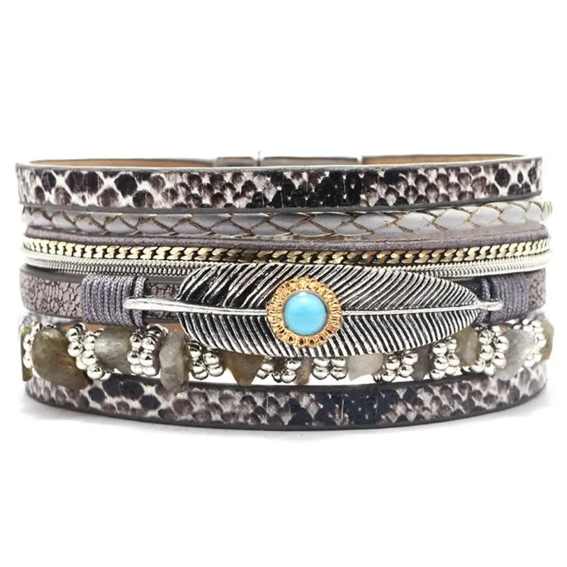 Многослойные женские браслеты DIEZI в Корейском стиле подарочные из искусственной