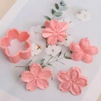 cookie cutter plunger petal pastry decorating 3d cookie baking moulds sakura cherry blossom cookie mold biscuit mold