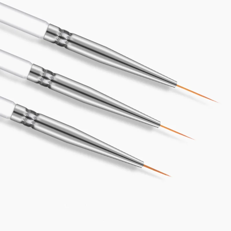 

3Pcs/Set Nail Liner Brush UV Gel Drawing Painting Acrylic Nail Pen French Nail Clear Gourd Handle Nail Art DIY Tools