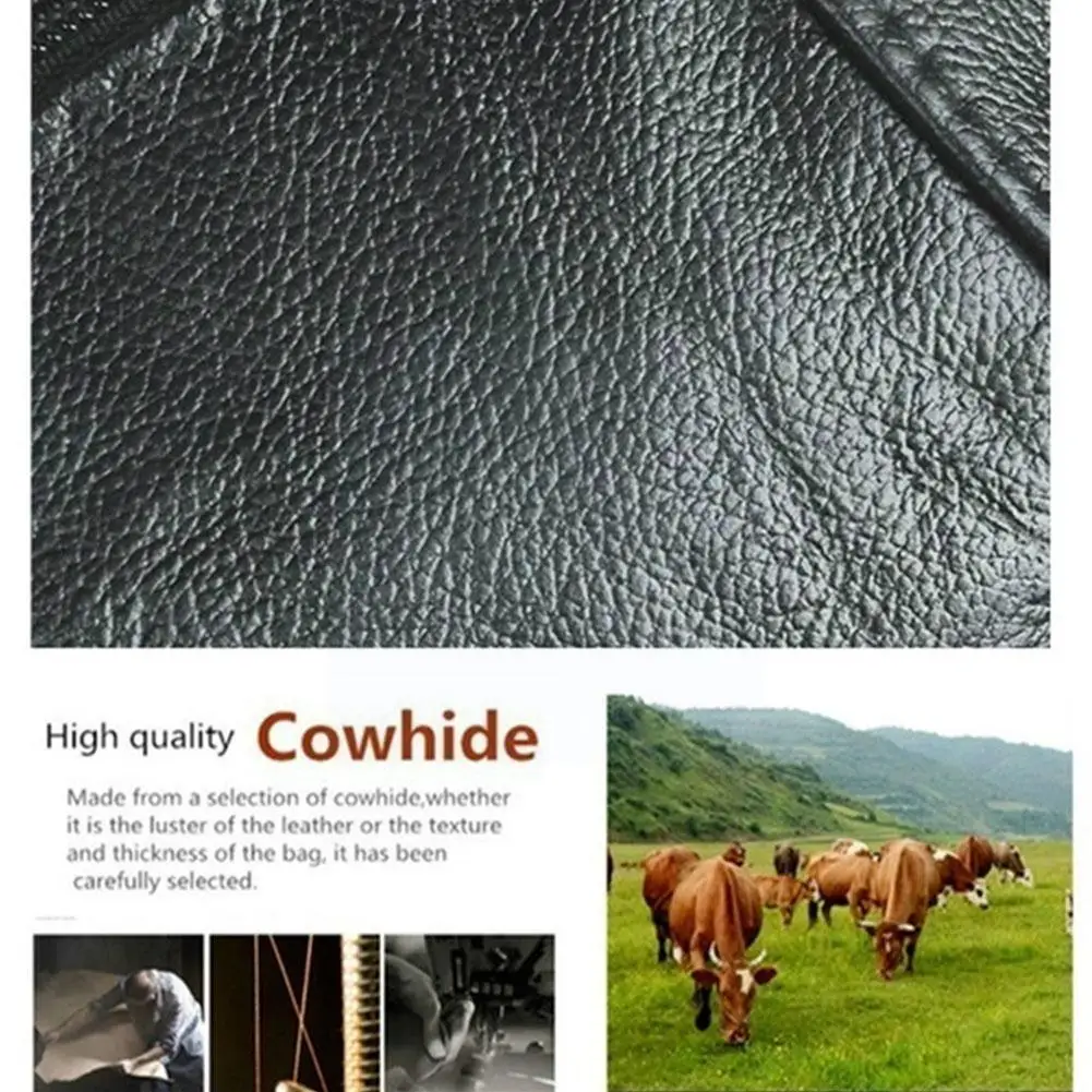 

Модные мужские кожаные клатчи V5C7, взрывчатые портативные бумажники из воловьей кожи, деловые портмоне на молнии для мужчин