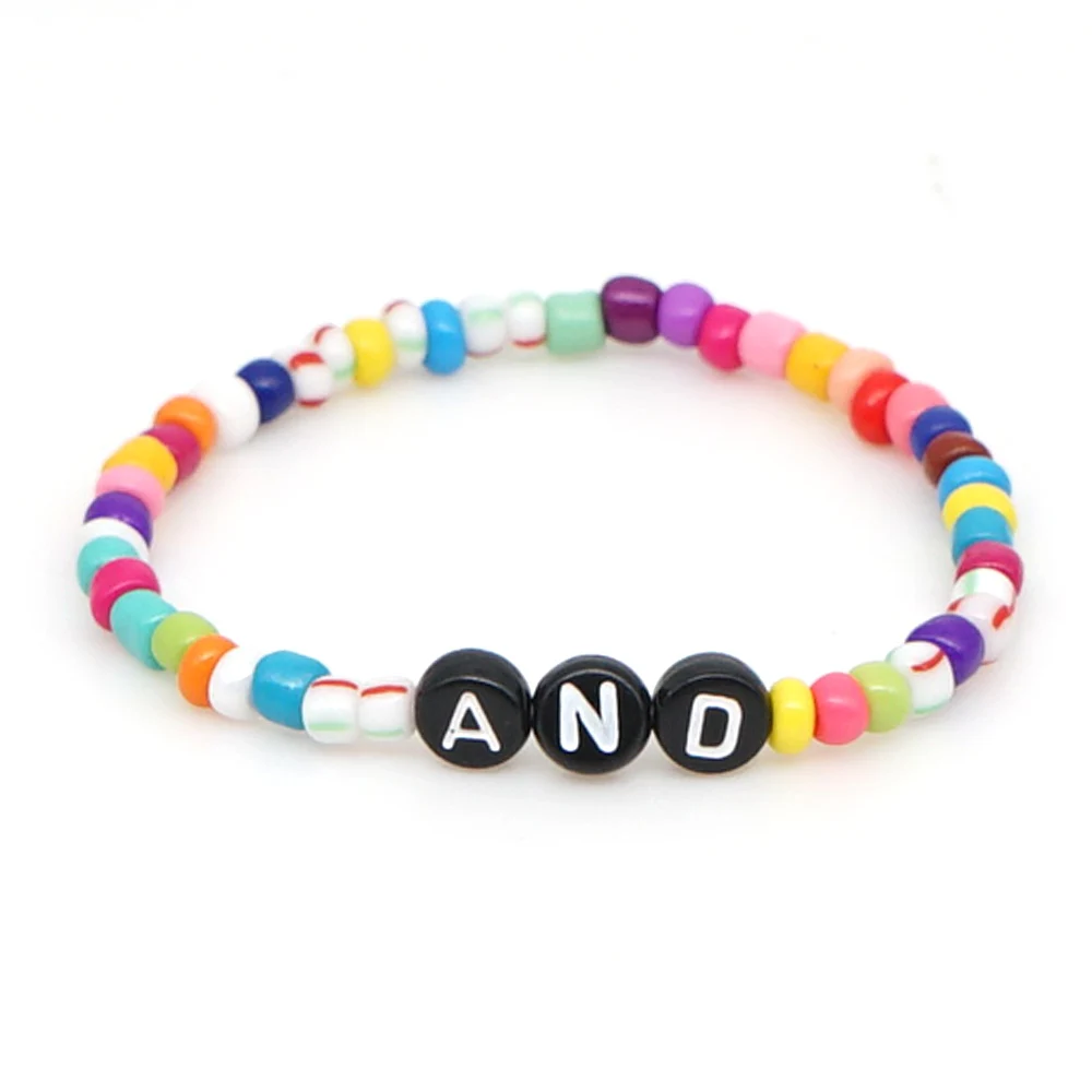 Женский богемный Браслет Shinus пляжные браслеты с буквами ювелирные изделия