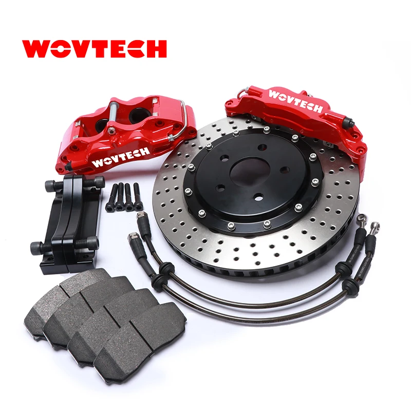 

WOVTECH RACING car racing WOV9200 4 pot Red caliper 330*28mm Drilled disc racing pads for Honda Civic eg 1993