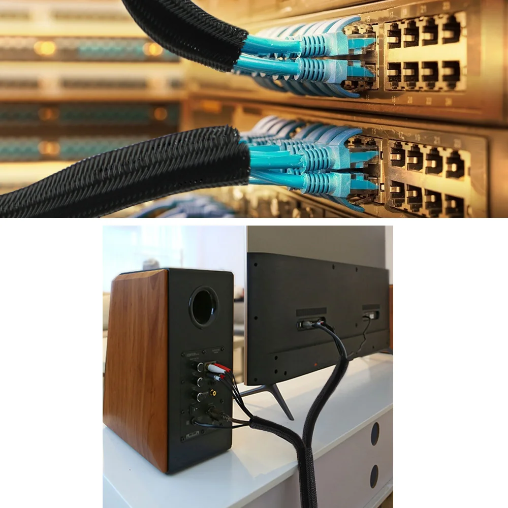 5 м 10 изолированный ПЭТ расширяемый плетеный кабельный рукав 6/8/15 мм плетеные