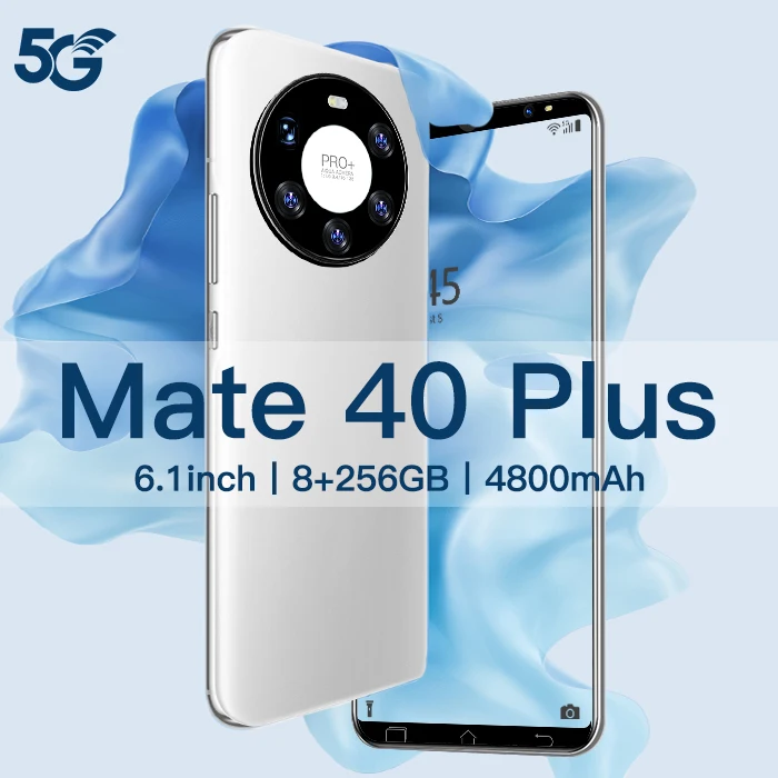 Hauwei Mate40 Plus мобильный телефон 8 ГБ + 256 android 10 0 6 1 HDinch смартфоны 16 МП HDcamer мобильные