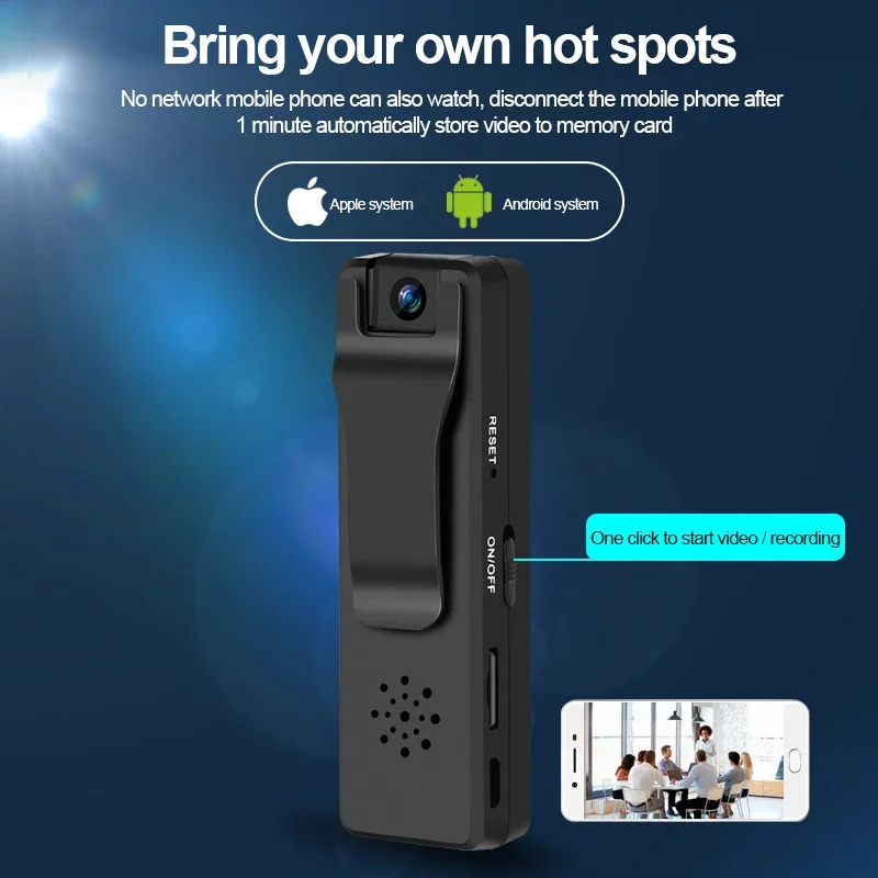 Мини-камера микро-камера для тела HD 1080P беспроводная ручка Wi-Fi широкоугольные