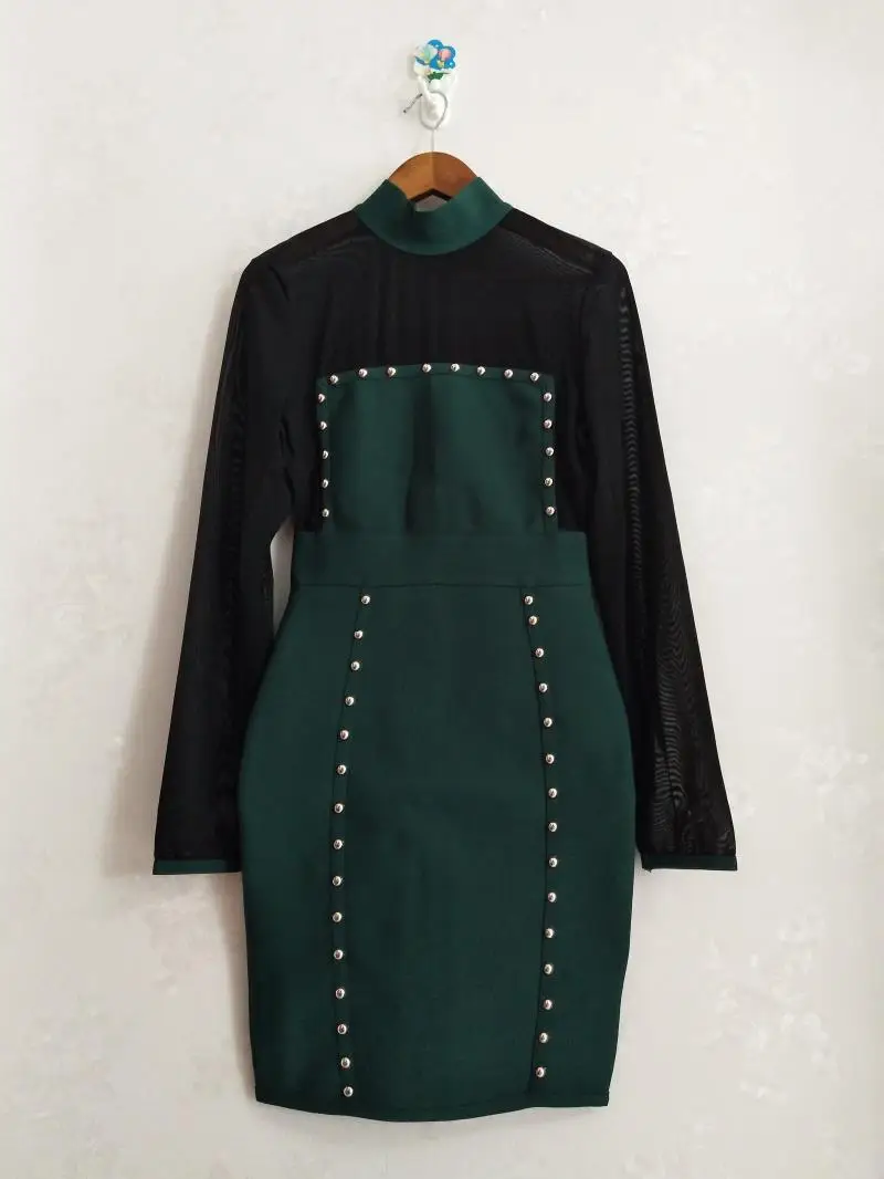 Новое поступление зимнее Бандажное платье с длинным рукавом сексуальное