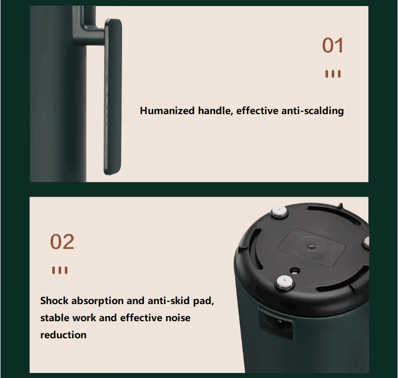 

220V 350ML Mini Electric Soybean Milk Maker Stainless Steel Inner Household Water Boiling Kettle Food Juicer & Timer And Heating