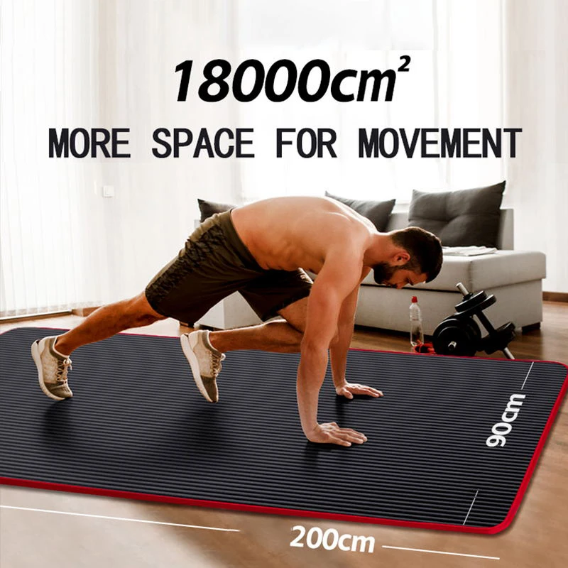 15MM Edging Thick Non-slip Fitness Mat High-density Sports Yoga Gym Home Exercise Pilates Gymnastics | Спорт и развлечения