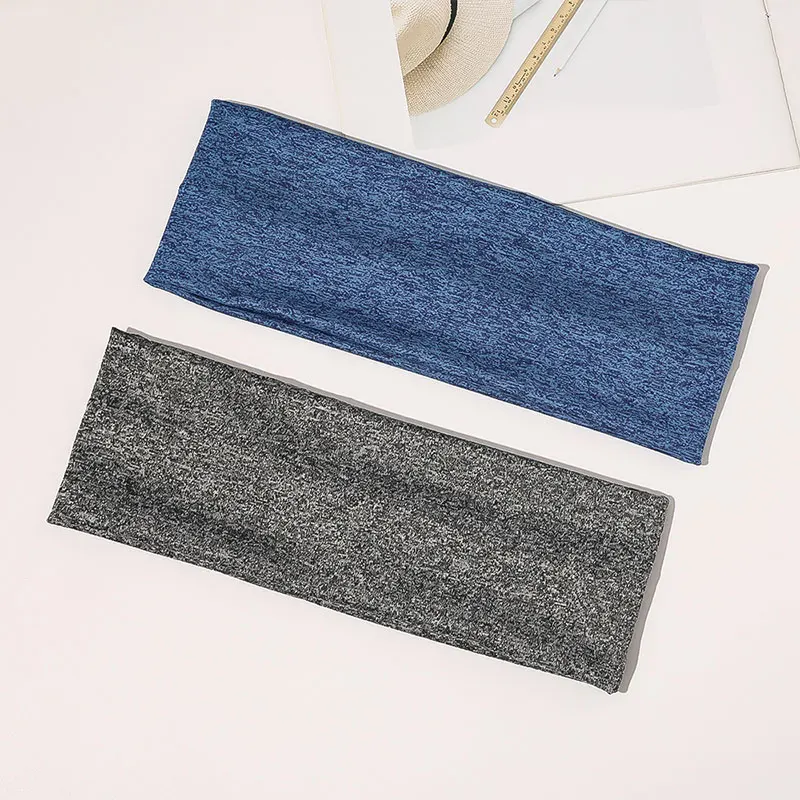 Унисекс эластичные повязки для волос широкие спортивный напульсник сплошной