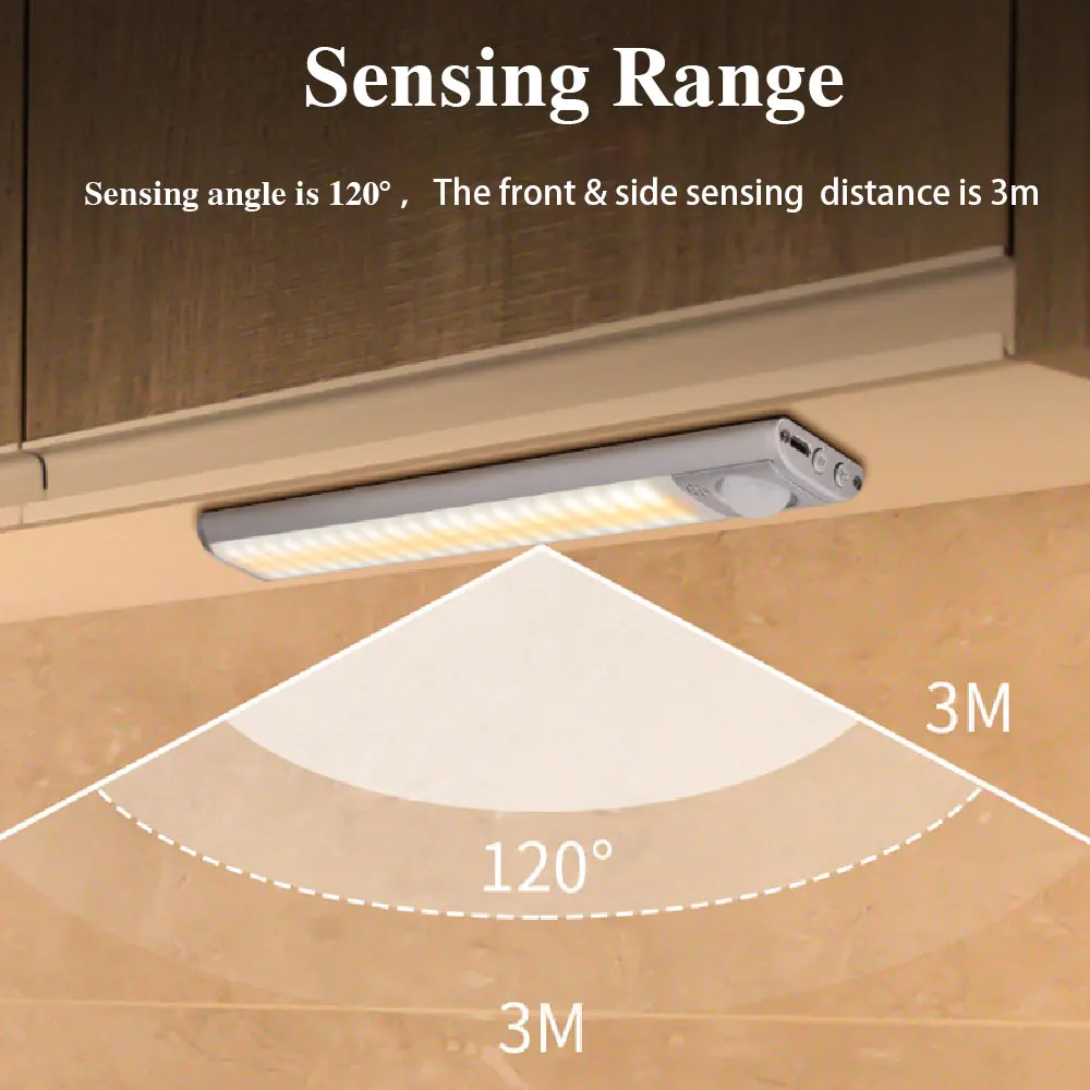 led wardrobe lamp closet light with motion sensor light kitchen lighting usb rechargeable under cabinet lights for bedroom free global shipping