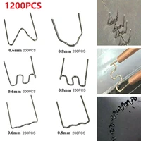 1200pcs 0 60 8mm welding nail for plastic welders corner flat wave welding studs hot stapler staples for car bumper repair