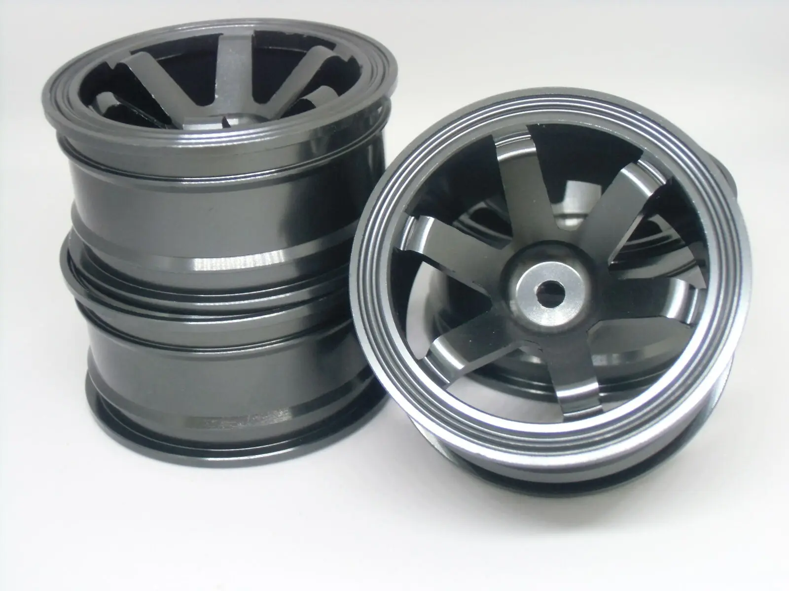 Алюминиевые колесные диски 108 Серые Шины концентраторы 4 шт подходят RC HSP HPI 1:10 на