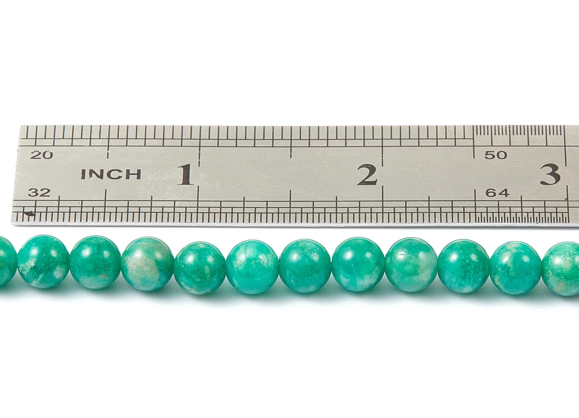 

Round Gemstone Beads - Green Russia Amazonite Beads - 15.55" / 56pcs / 1 strand - 7.5x7.5mm - Gemstone Beads - NS1012F