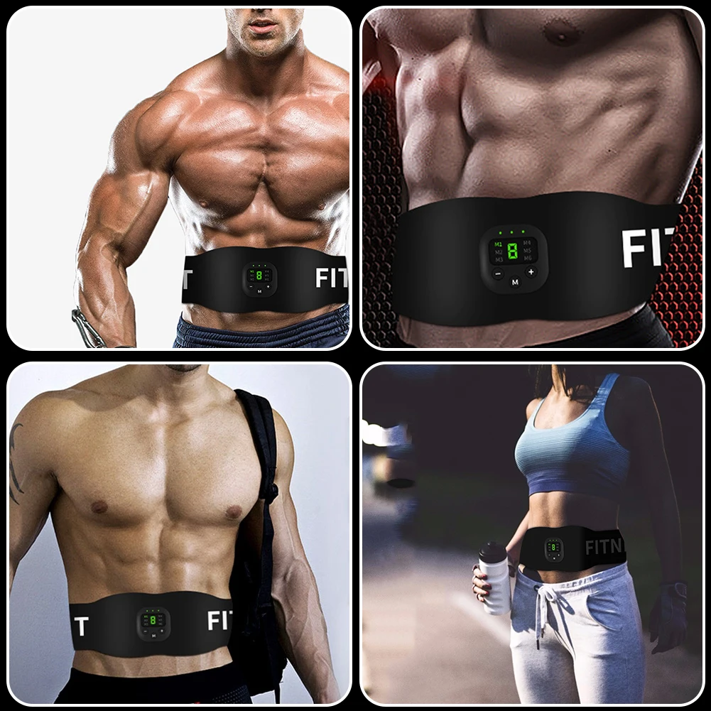 

Smart Fitness Ab Belt Abs Stimulator Electronic Abdominal Muscle Stimulator Toning Belt Body Slimming Belt Weight Loss Men Women