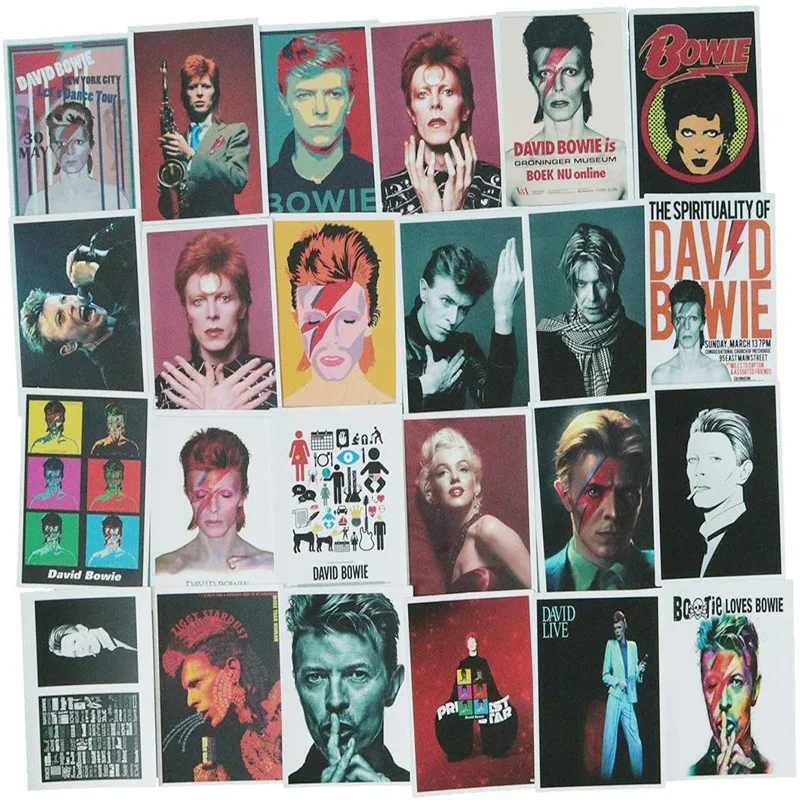25 шт. рок певица Давид Боуи наклейки украшение дома комнаты Наклейка на стену