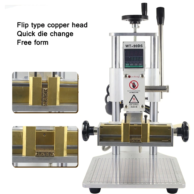 WT-90KS Многофункциональный быстрой смены пресс горячего прессования машина Кожа PU