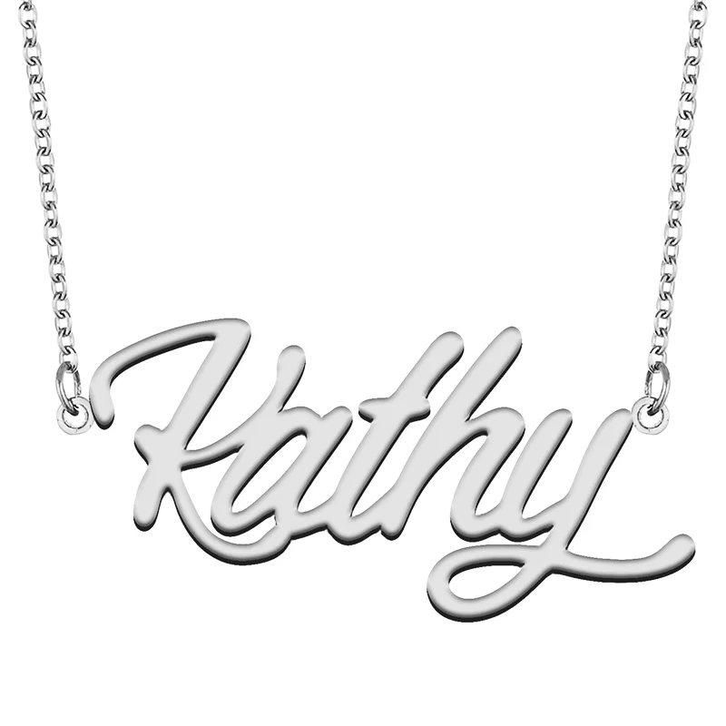 Kathy Custom Name Necklace Customized Pendant Choker Personalized Jewelry Gift for Women Girls Friend Christmas Present