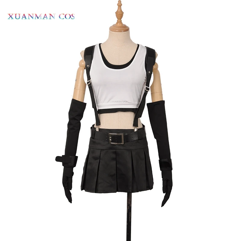 Костюм для косплея финальной фантазии VII ремейк Tifa Lockhart топ без рукавов девочек