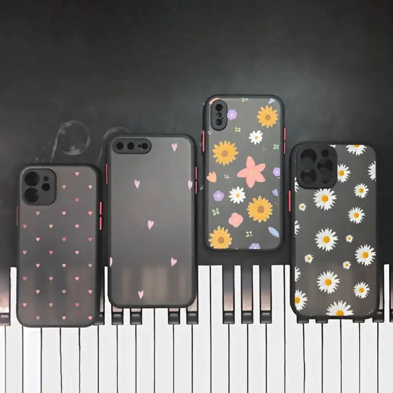 

Cute Smile love Phone Case matte transparent For iphone 7 8 11 12 plus mini x xs xr pro max cover