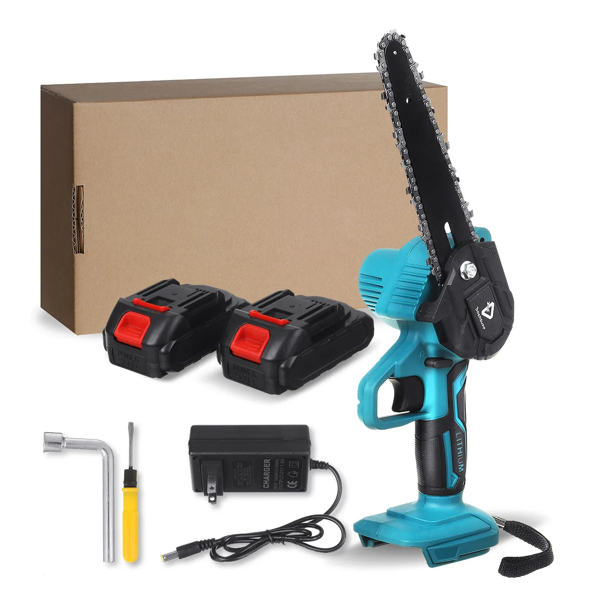 

6 Inch 1300W Electric Chain Saw Cordless Garden Tree Pruning Logging Trimming Saw Woodworking Power Tool for Makiita Battery
