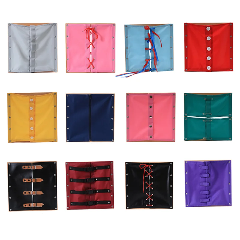 Основные навыки практичный туалетный рамы Уче Монтессори материалы деревянные