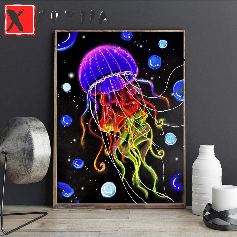 

Алмазная 5d Вышивка «сделай сам», распродажа, алмазная живопись с цветной Медузой, полноразмерная круглая Алмазная мозаика, художественный ...