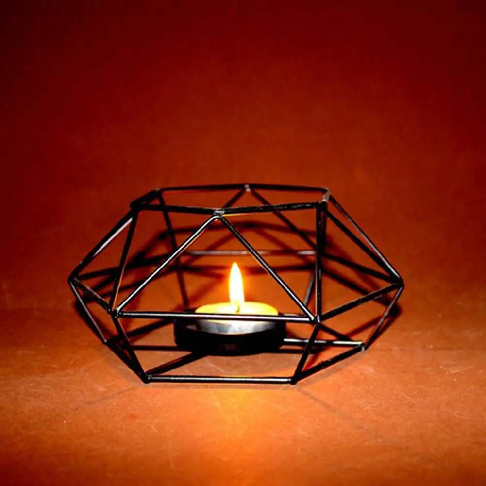 Полый шестиугольник в форме геометрического дизайна декоративный Tealight Votive