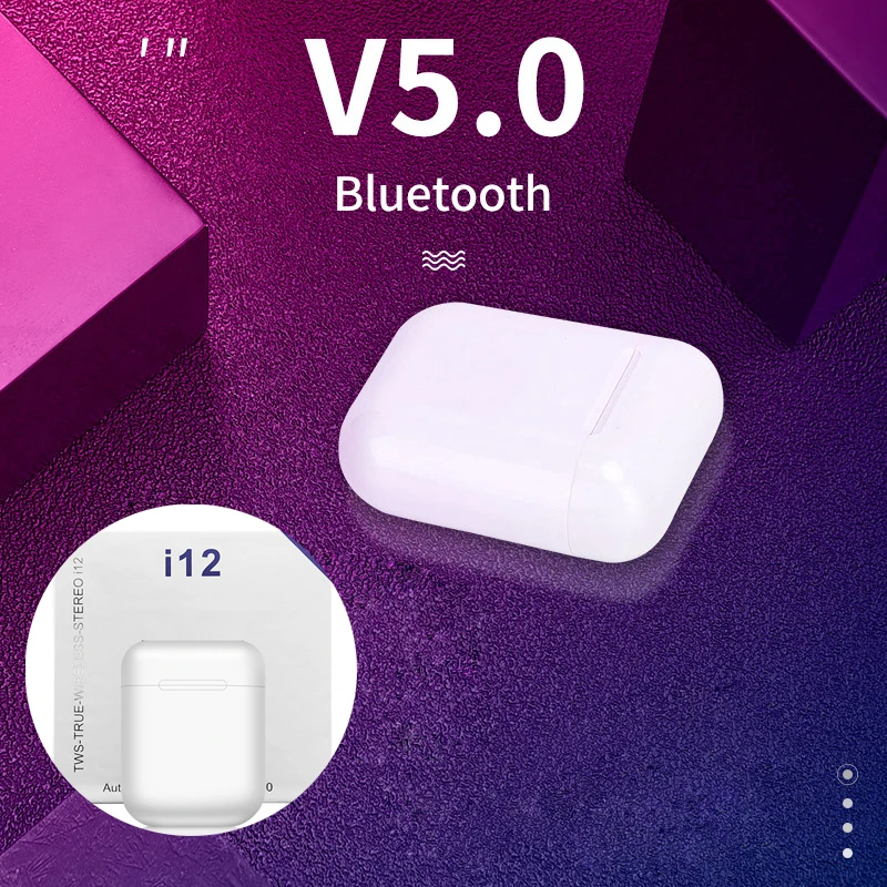 TWS беспроводные наушники i12 с сенсорным управлением Bluetooth 5,0 3D наушники с супер басами для iPhone Xiaomi Smart Phone
