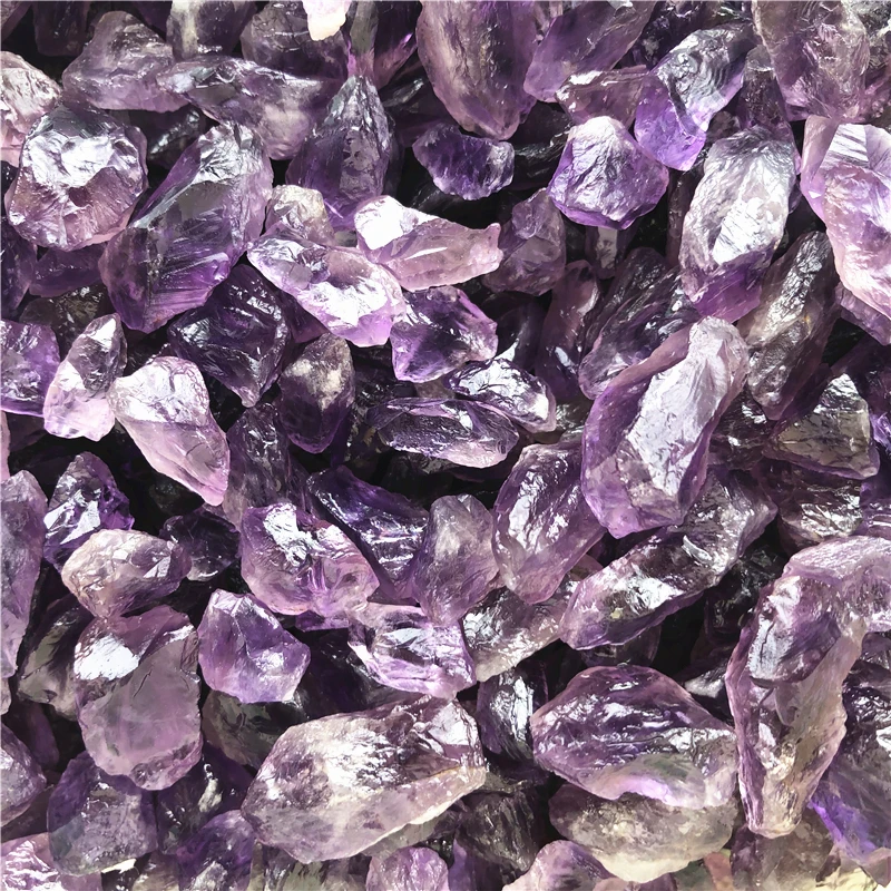 50 г Высококачественный Натуральный Необработанный Аметист гравий камень кварц
