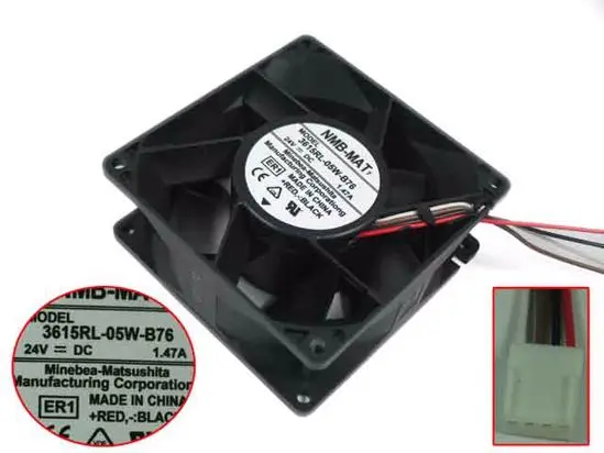 NMB MAT 3615RL 05W B76 ER1 DC 24V 1.47A Размеры: 90x90x38 мм 4 провод Сервер вентилятор охлаждения|square