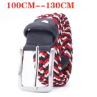 Ремень для мужчин и женщин, Прямая продажа с завода, трикотажный ремень с пряжкой 2021 для гольфа, длина плетеный эластичный ремень-100 см, ширина 1-130 дюйма, 38