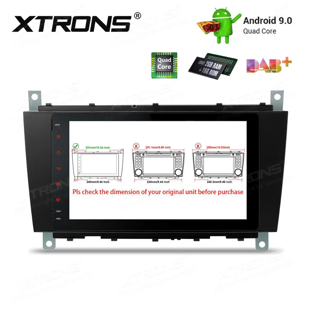 XTRONS Plug Play дизайн Android 9 0 автомобильный Радио плеер для Mercedes Benz W203 W209 W463 2006 Стерео gps