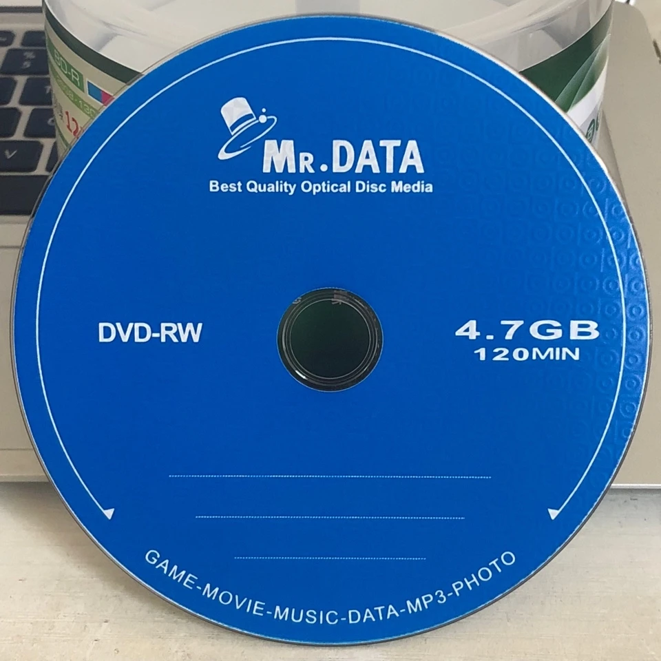 Оптовая продажа 10 дисков Mr Data Grade A 4 7 ГБ пустые диски с принтом DVD RW | Электроника