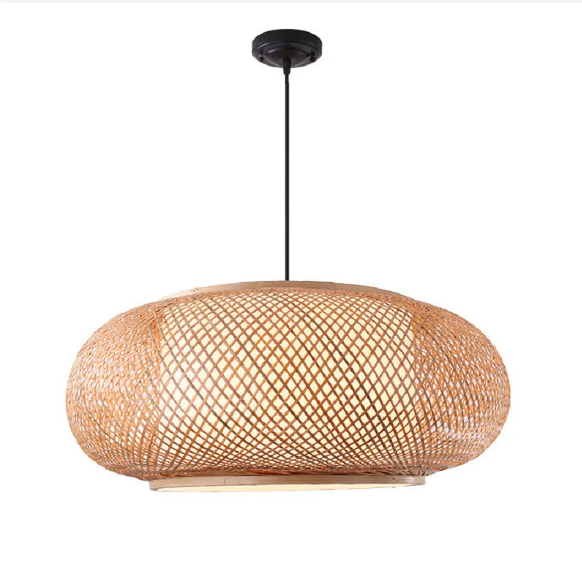100% ручная плетеная бамбуковая Круглая Люстра подходит для гостиничного сада