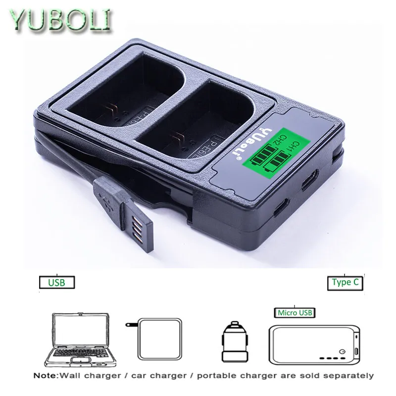TYPE-C charger Bateria LPE6 LP-E6 LP E6 LP E6N батарея Япония ячейки+ двойное зарядное устройство для Canon LP-E6, LP-E6N, EOS 80D, 6D, 7D, 70D, 60D, 5Ds, 5D Mark - Цвет: TYPE-C charger